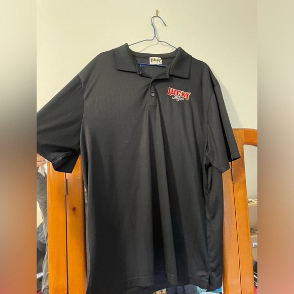 "Hubcapz" Lucky Lager Polo XL Men's black - Picture 1 of 4